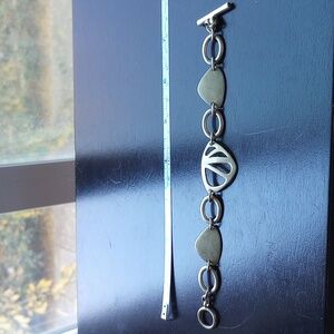 KENNETH COLE VINTAGE ANTIQUE FADED  GOLDTONE JEWELERS BRASS / PEWTER - BRACELET